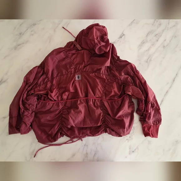 Free People Movement Happy Camper Ruched Jacket Wind Breaker Pullover - Picture 13 of 14